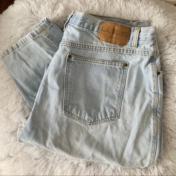 Vintage Denim - VTG LA BLUES light wash high rise mom jean
